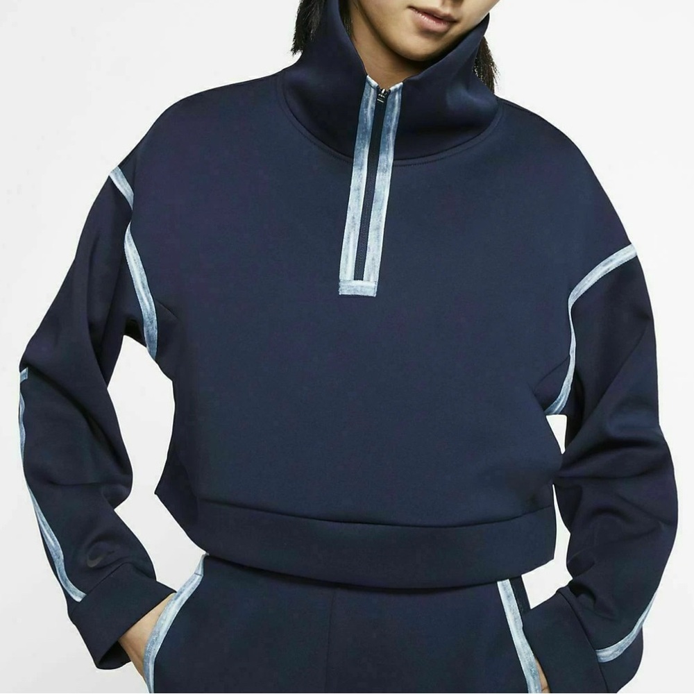 Nike Womens Fleece Training Pullover Navy Blue size M